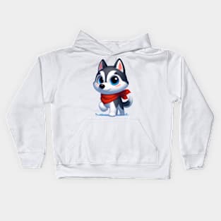 Cute Husky Kids Hoodie